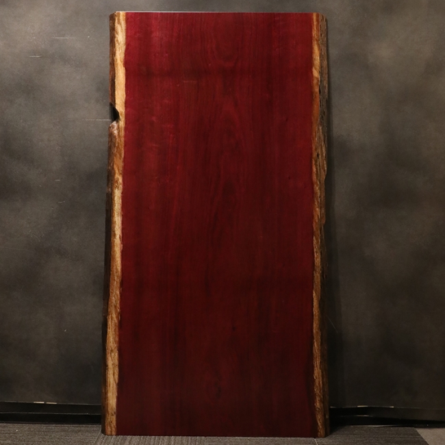 一枚板　パープルハート(杢)　653-1/2-10-2　(W200cm)